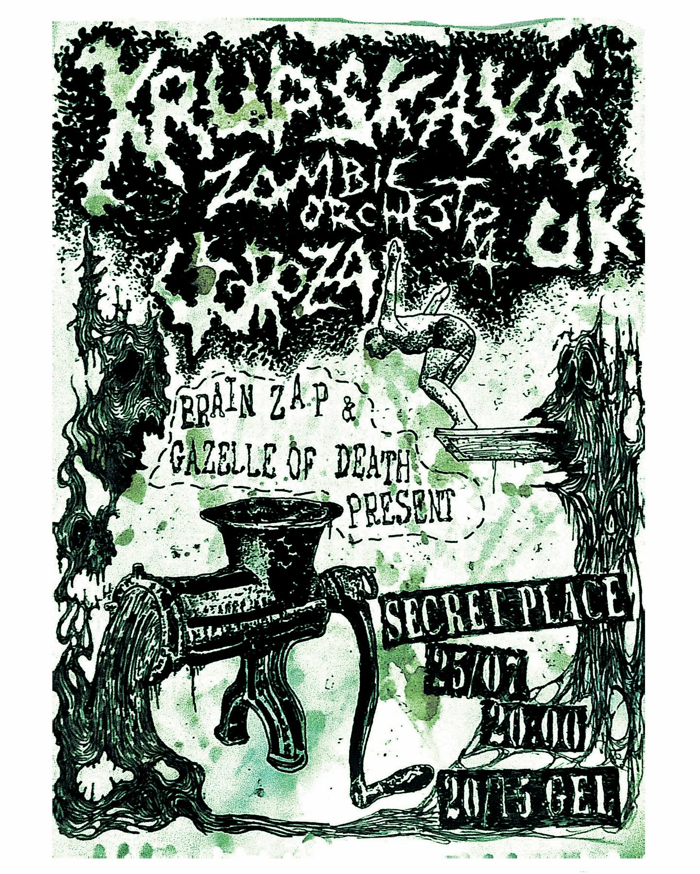 FRIDAY, 25th of JULY: BRAIN ZAP collective and GAZELLE OF DEATH present. Grind-apocalypse over Tbilisi
