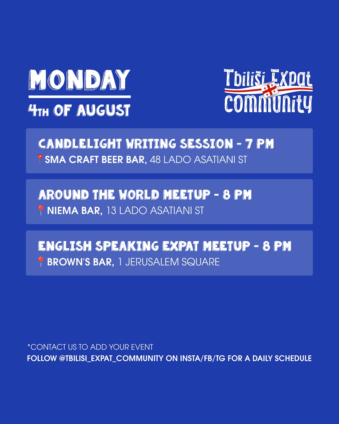 Candlelight Writing Session and Expat Meetups