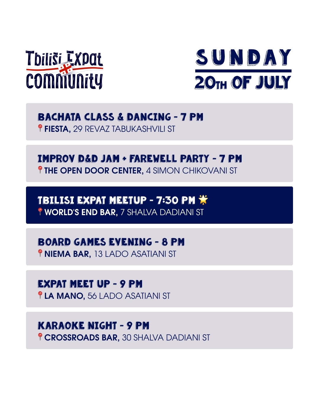 Tbilisi Expat Community Sunday 20 Of July Bachata Class Dancing Fiesta