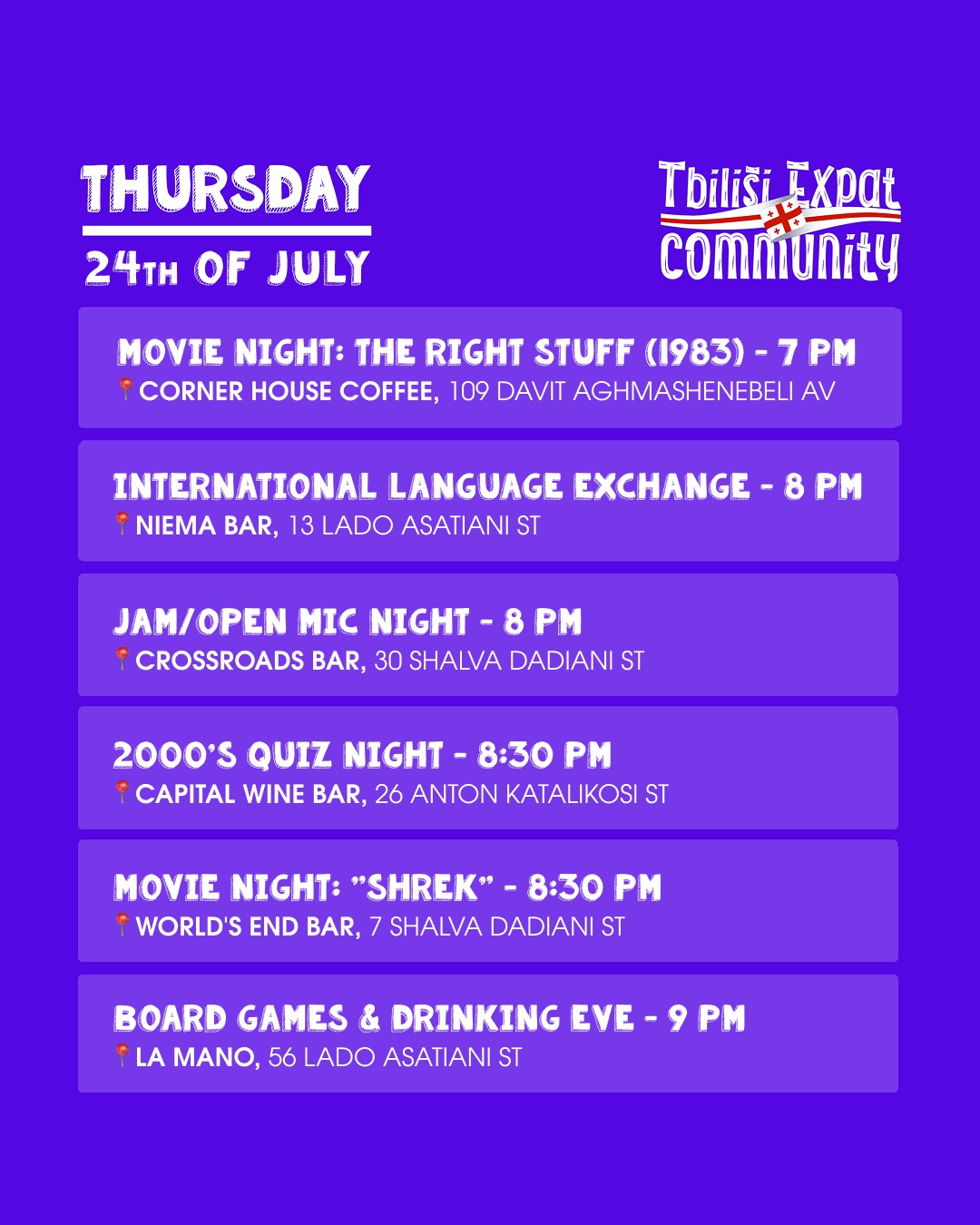 Tbilisi Expat Community Movie Night